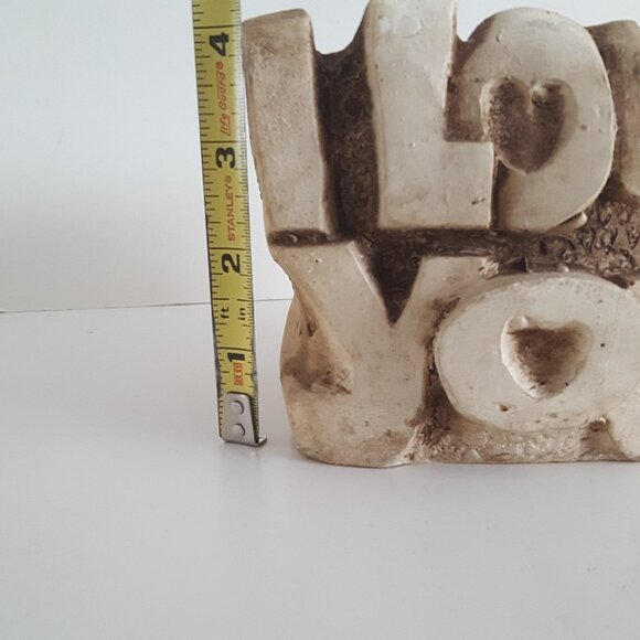 Vintage Branch Bark Wood "I Love You" Planter **AS IS** - Picture 12 of 16